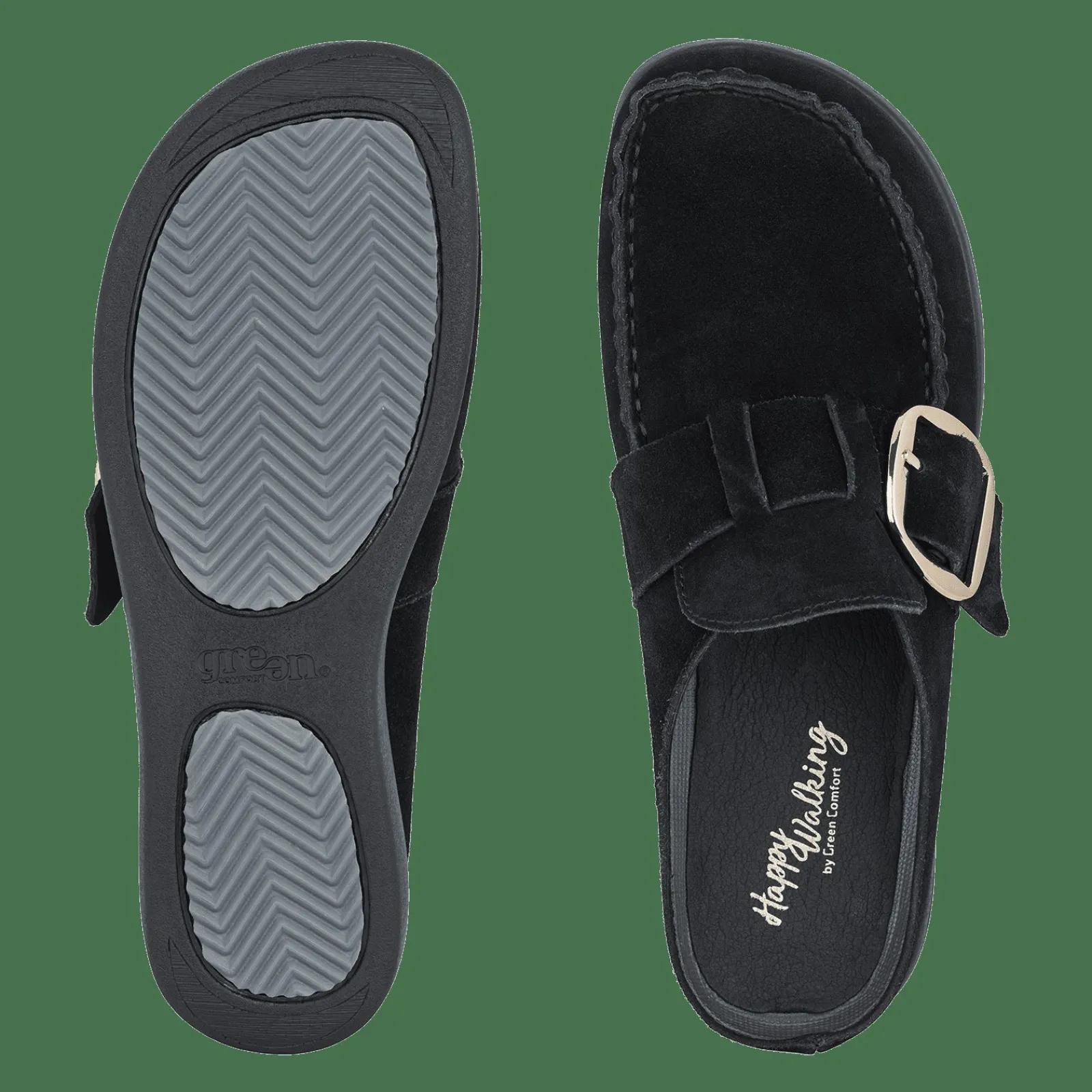 Loafers>Green Comfort Happy Walking Haven - Sort