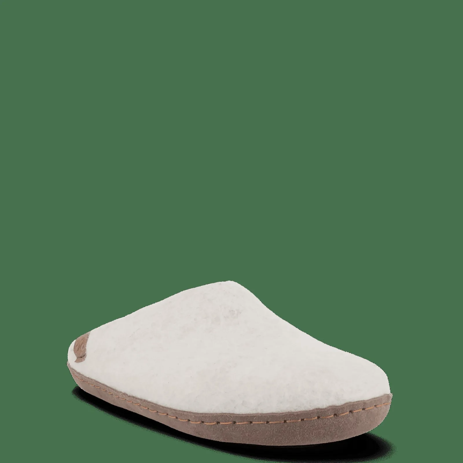 Hjemmesko Med Skindsål>Green Comfort Wool Bhutan - Offwhite