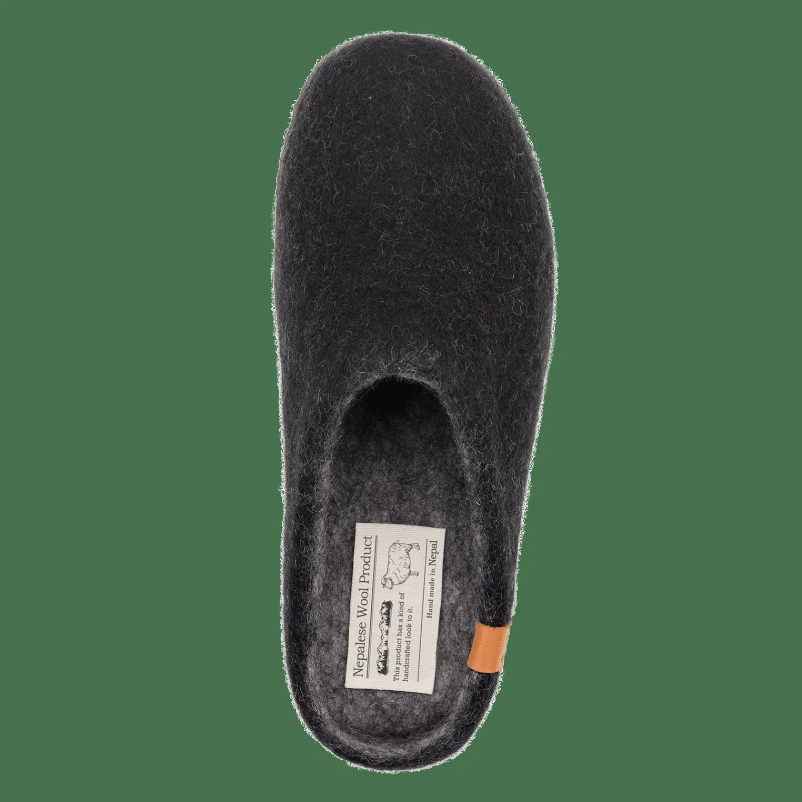 Hjemmesko Med Skindsål>Green Comfort Wool Makalu - Sort