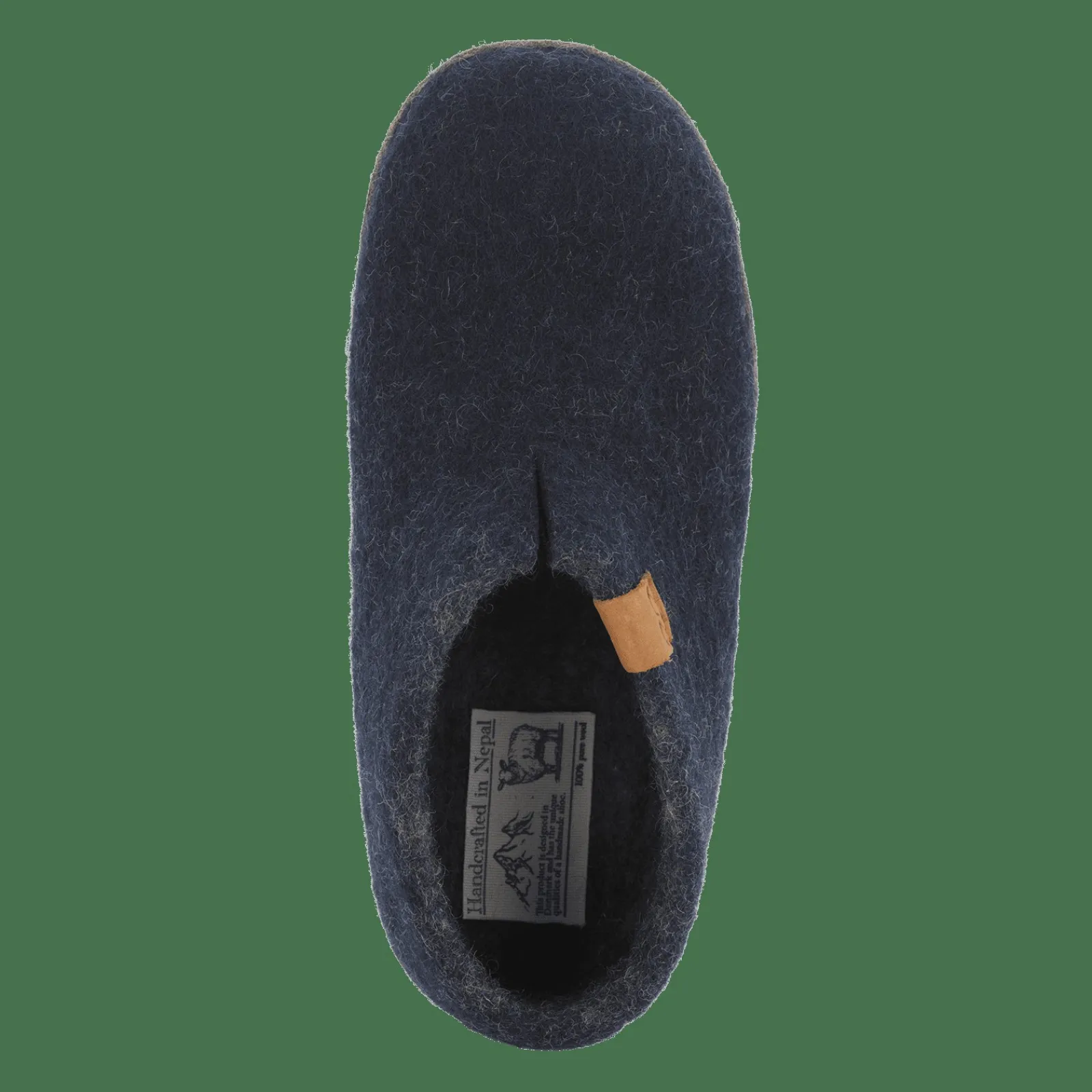 Hjemmesko Med Skindsål>Green Comfort Wool Mera - Marine Blue