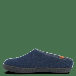 Hjemmesko Med Gummisål>Green Comfort Wool Tibet - Marine Blue
